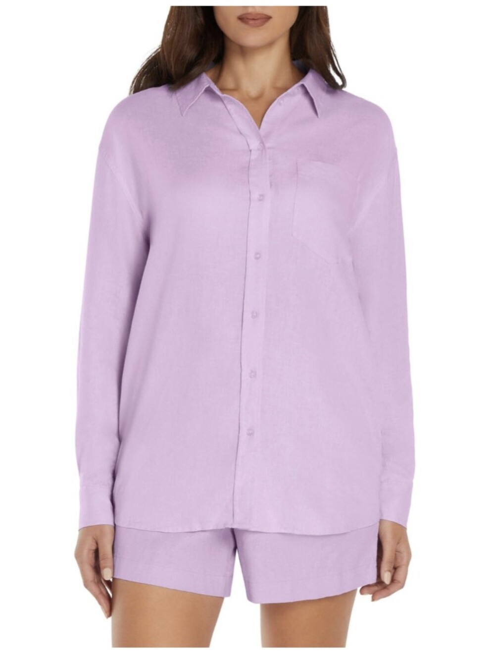 NWT WOMEN'S GAP LINEN BLEND  BUTTON DOWNí9 SHIRT LAVENDER SIZE XS